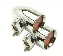 Lazer Star Billet Lights - Amber Diamond Mount Chrome  LSK1820A-D Bullet