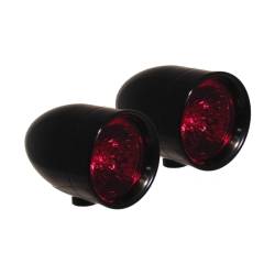 Lazer Star Billet Lights - Red Rigid  Mount Black LSK1220R-R Bullet