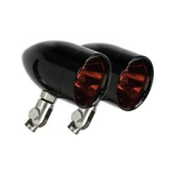 Lazer Star Billet Lights - Red Pivot  Mount Black LSK1220R Bullet