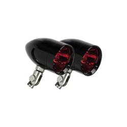 Lazer Star Billet Lights - Red Pivot  Mount Black LSK3220R Micro-B