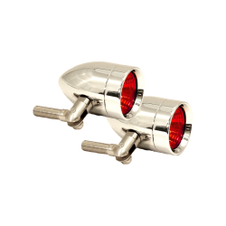 Lazer Star Billet Lights - Red Pivot  Mount Chrome LSK3820R Micro-B