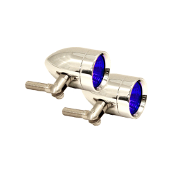 Lazer Star Billet Lights - Blue Pivot Mount Polished LSK3120B Micro-B