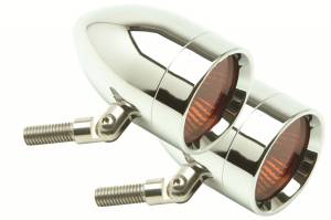 Lazer Star Billet Lights - Amber Pivot Mount Chrome LSK1820A Bullet - Image 1