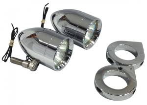 Lazer Star Billet Lights - 50-Watt Spot Pivot Mount Chrome LSK1850-390 Bullet - Image 1