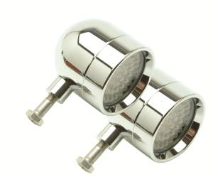 Lazer Star Billet Lights - Amber Rigid Mount Chrome  LSK4801A-R Shorty - Image 1