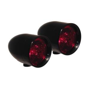 Lazer Star Billet Lights - Red Rigid  Mount Black LSK1220R-R Bullet - Image 1