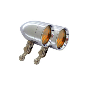 Lazer Star Billet Lights - Amber HD Handlebar Mount LSK3101A-H Micro-B  Polished - Image 1