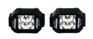 LX LED  - 3-Watt 2x2 A-Pillar Light UTV Kit with 1.50" Clamps - Wire Kit Included - Image 2