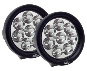 LX LED  - 3-Watt 4 Inch Round A-Pillar Light UTV Kit with 1.50" Clamps - Wire Kit Included - Image 2